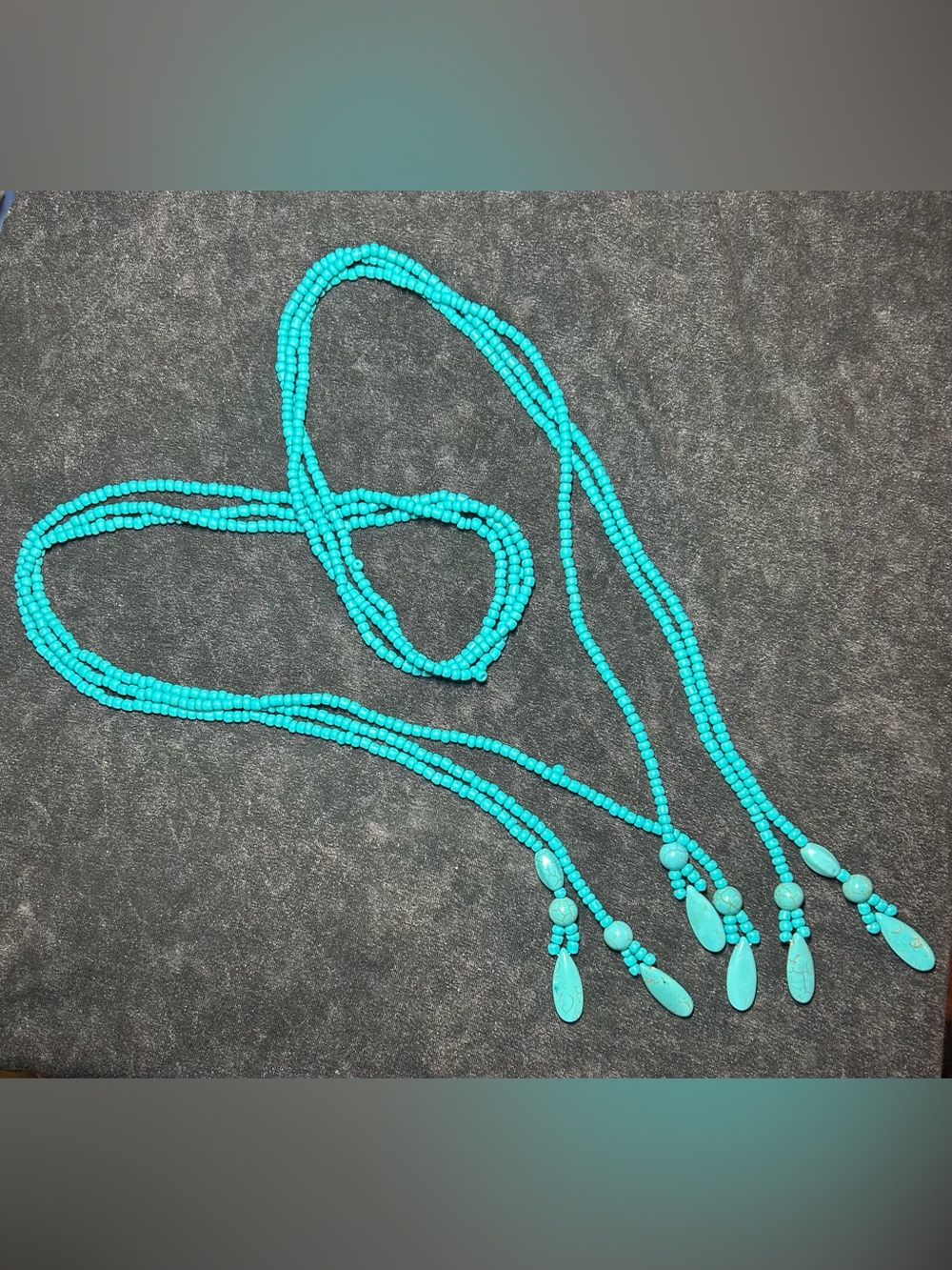 Turquoise Beaded Multi-Strand Necklace
